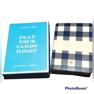 Draper James Playing Cards Gingham Print.